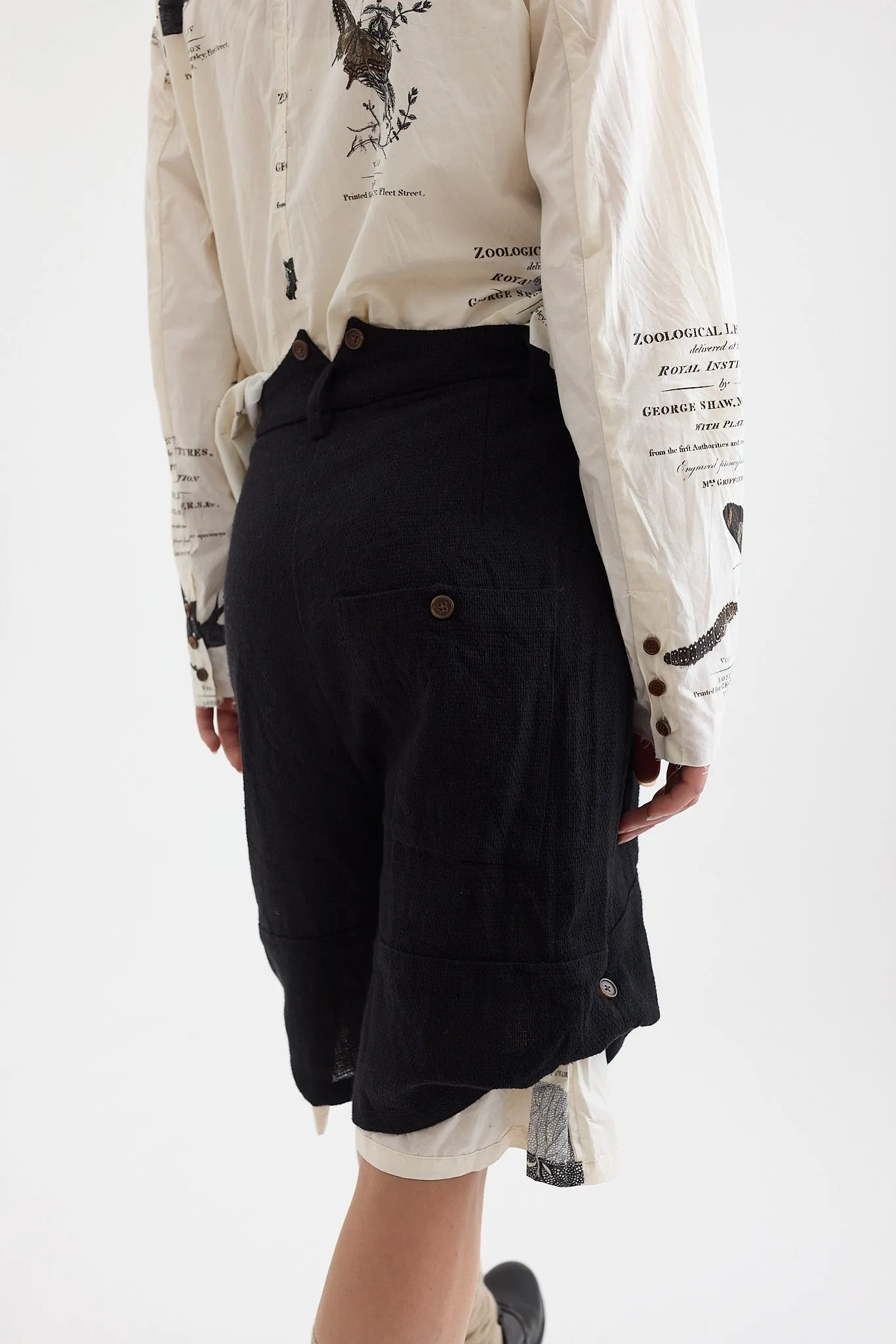 Aleksandr Manamis - Black Linen Cotton Shorts