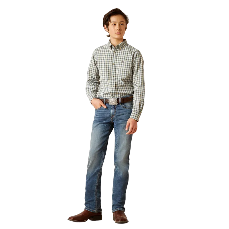 Ariat Boy's Paul Medium Wash Slim Fit Straight Leg Jeans