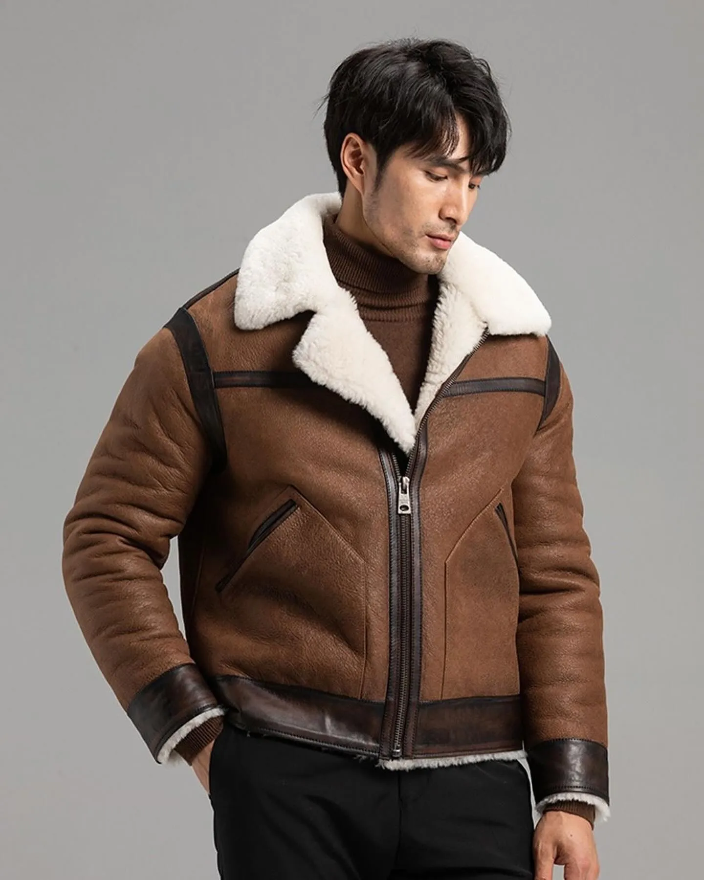 B3 Men’s Shearlings Leather Jacket