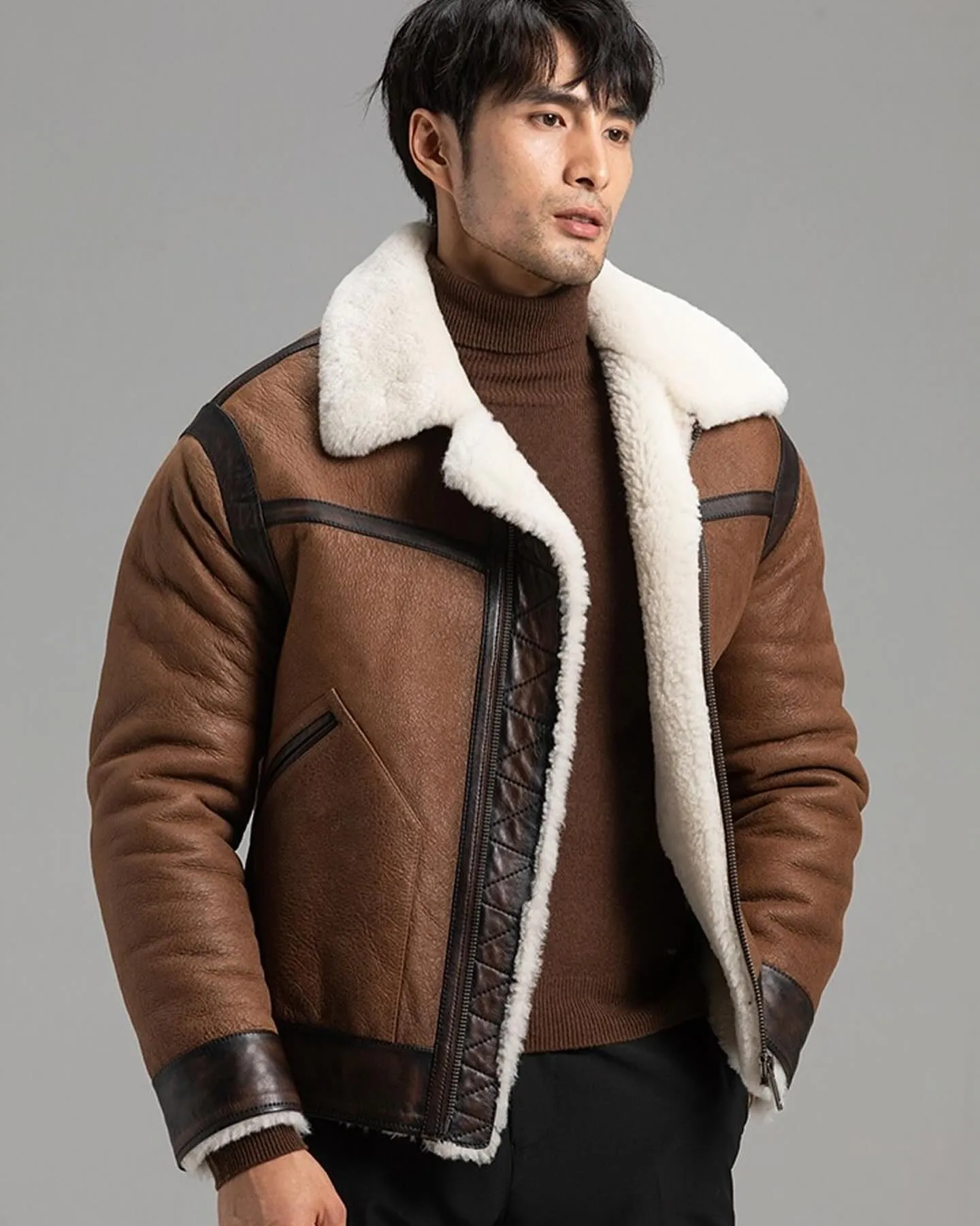 B3 Men’s Shearlings Leather Jacket