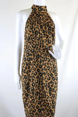 Bardot Animal Print Halter Dress 10