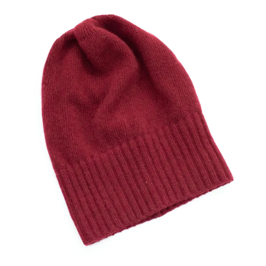 BAROLO Italian RIB CUFF SLOUCHY HAT