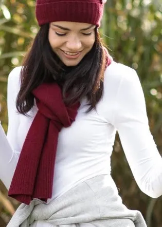 BAROLO Italian Ribbed Edge Cashmere Wrap/Scarf