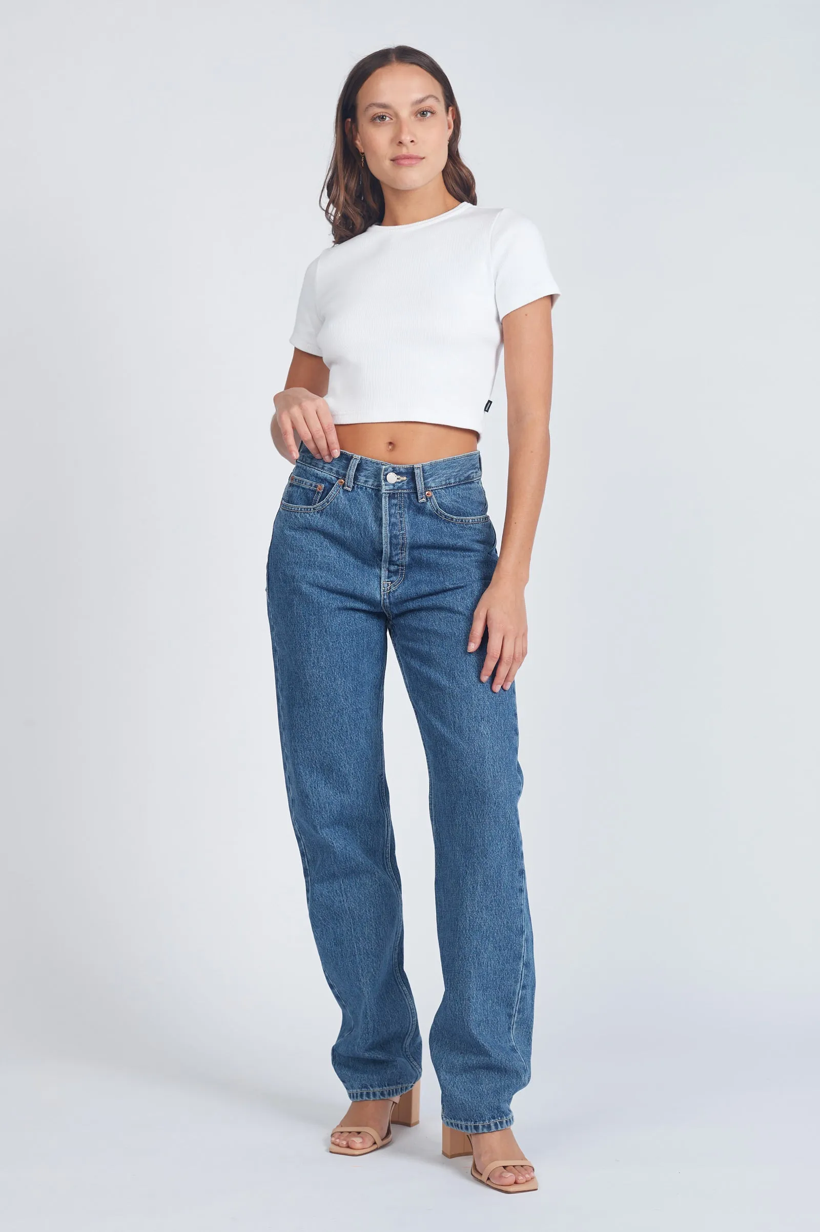 Beth Straight Jeans - Blue Jay Mid Retro