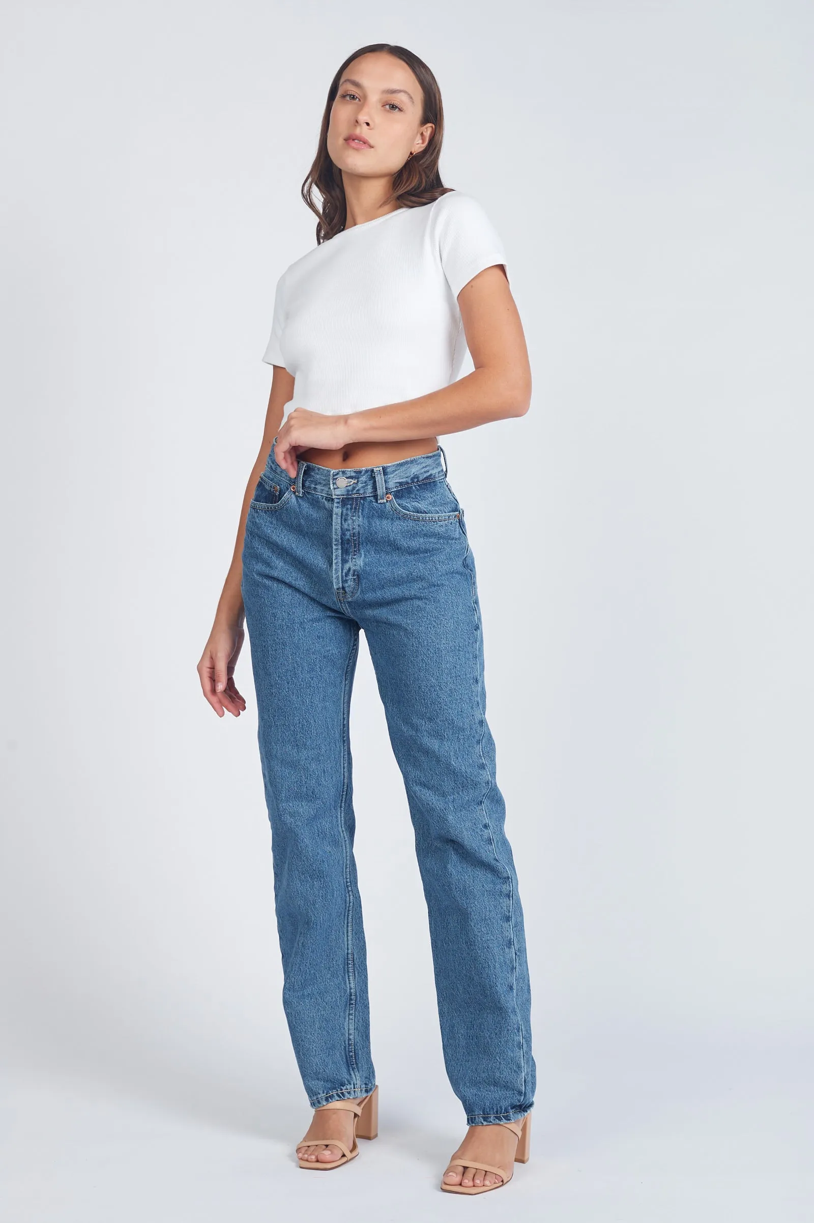 Beth Straight Jeans - Blue Jay Mid Retro