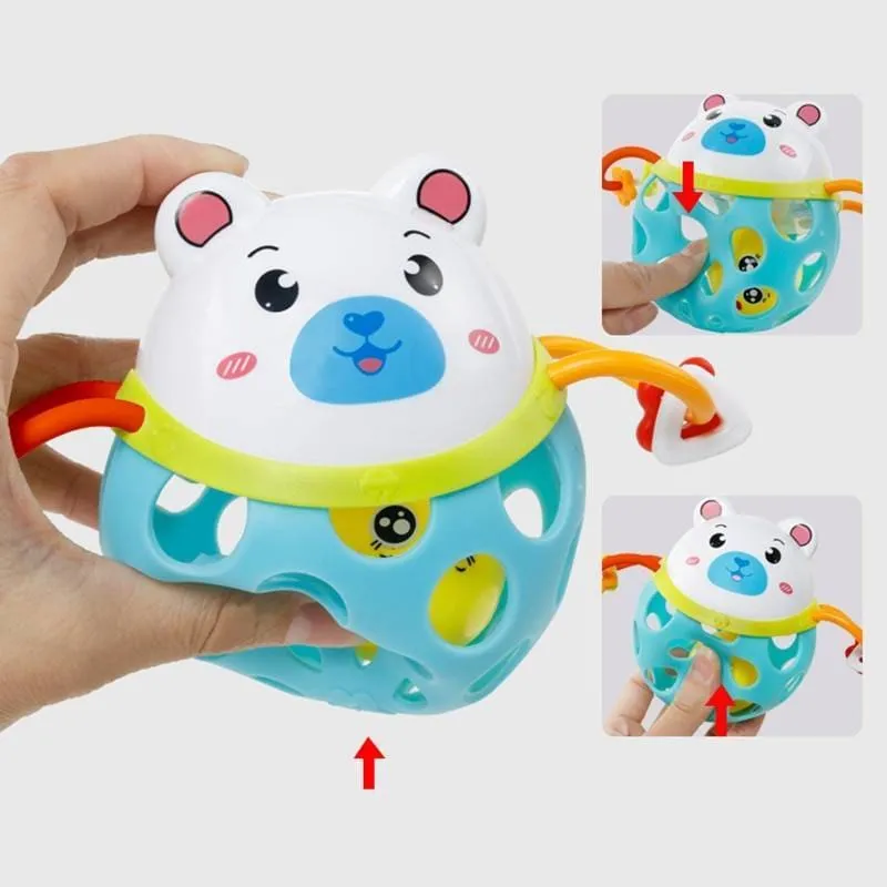 Cartoon Animals Shaped 0-12 Months Baby Rattle Toy