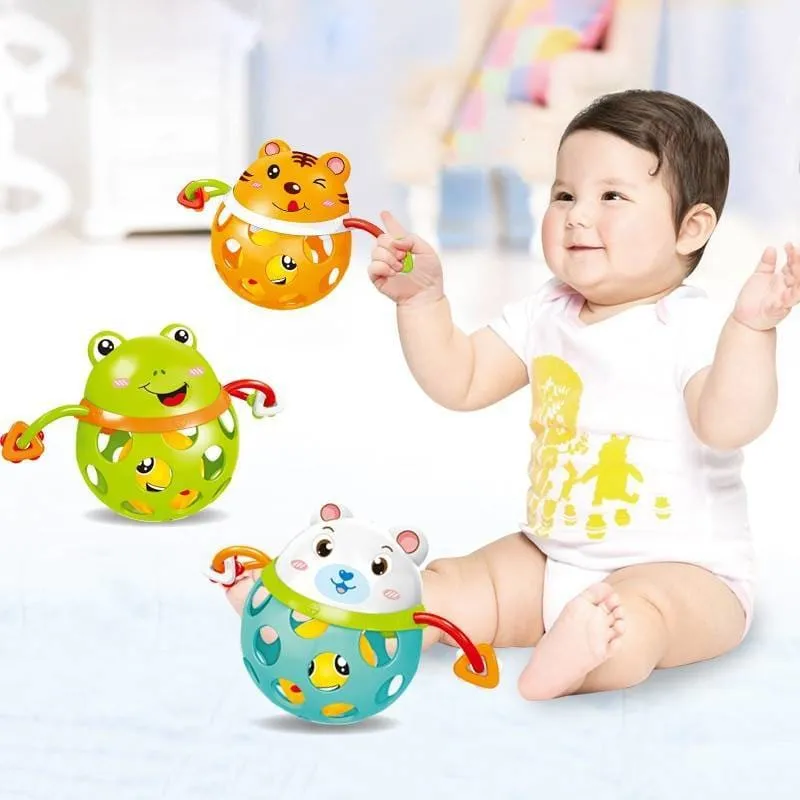 Cartoon Animals Shaped 0-12 Months Baby Rattle Toy