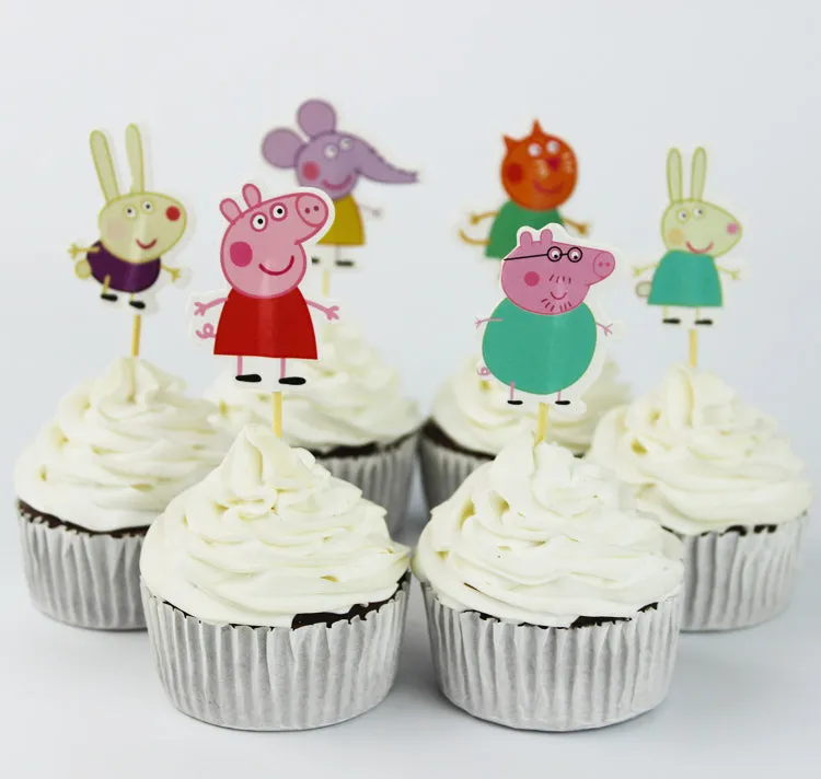 Cute Cartoon Cake Toppers for Baby Showers