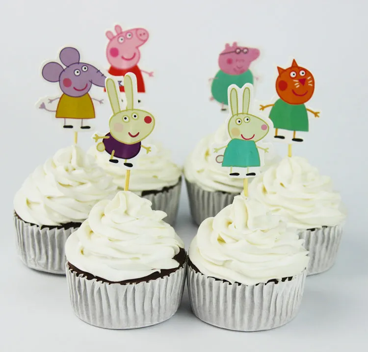 Cute Cartoon Cake Toppers for Baby Showers