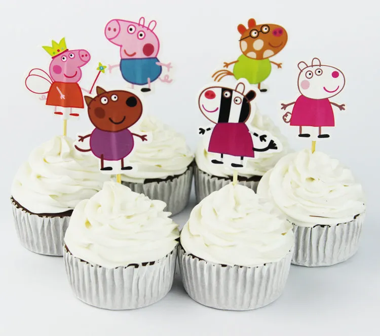 Cute Cartoon Cake Toppers for Baby Showers