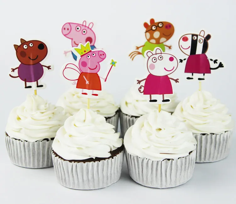 Cute Cartoon Cake Toppers for Baby Showers