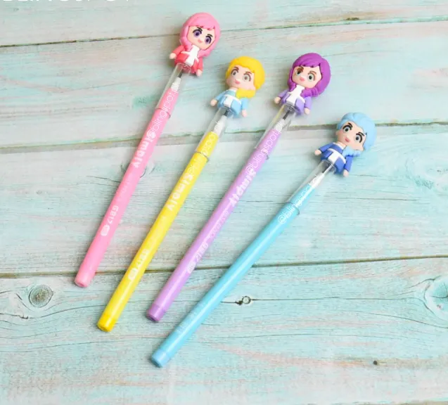 Cute Girl Cartoon Gel Pen With Light (339)