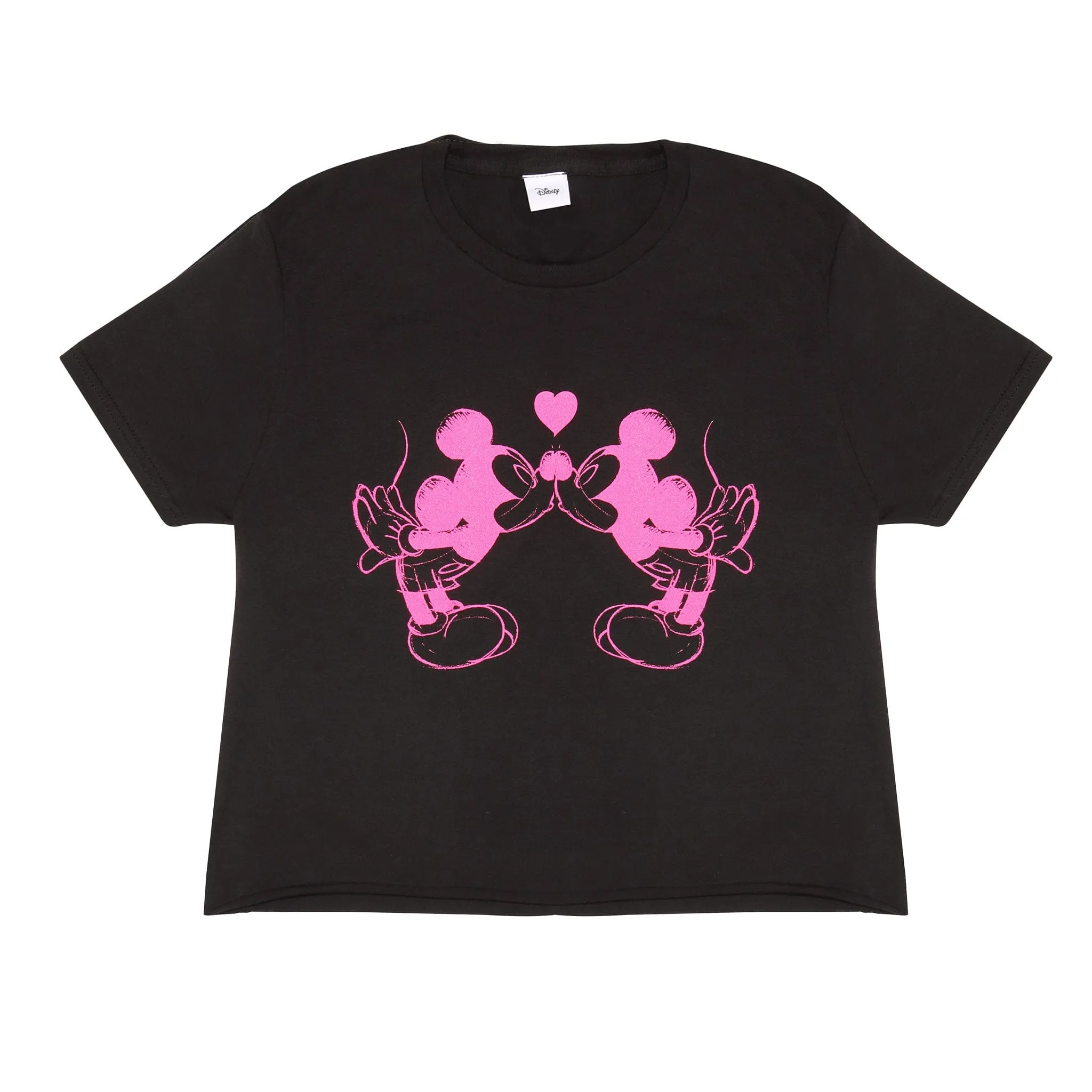 Disney Mickey Mouse And Minnie Women's Cropped T-Shirt