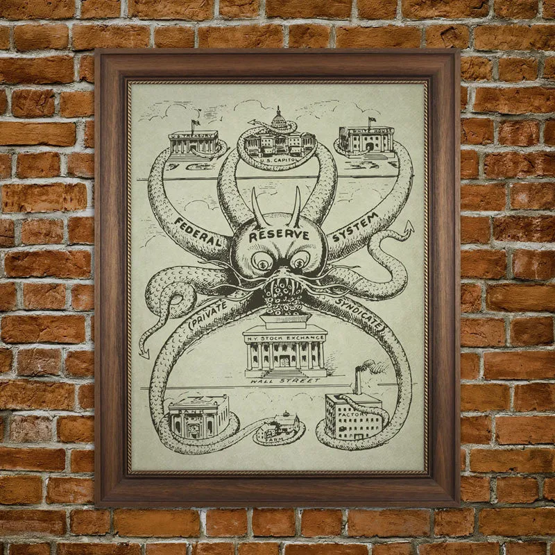 Federal Reserve Octopus Print