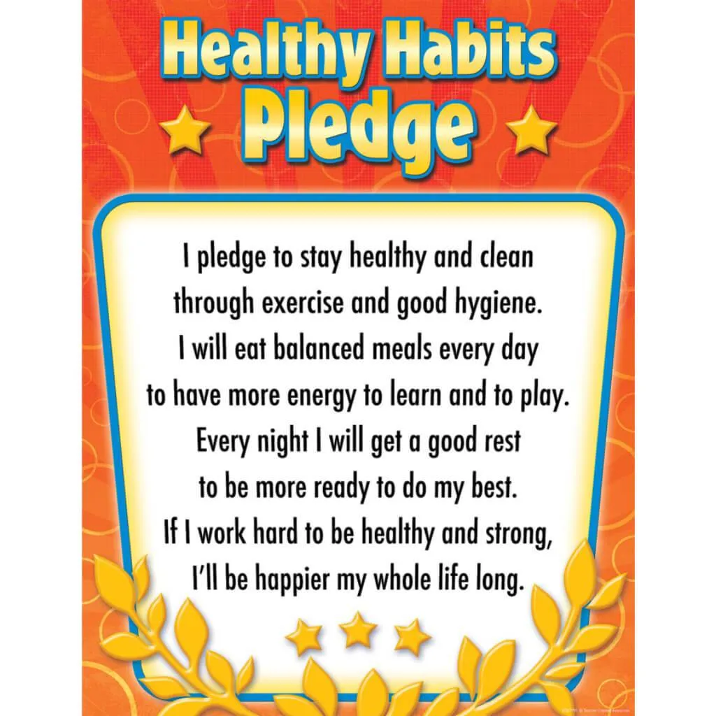 Healthy Habits Pledge Chart