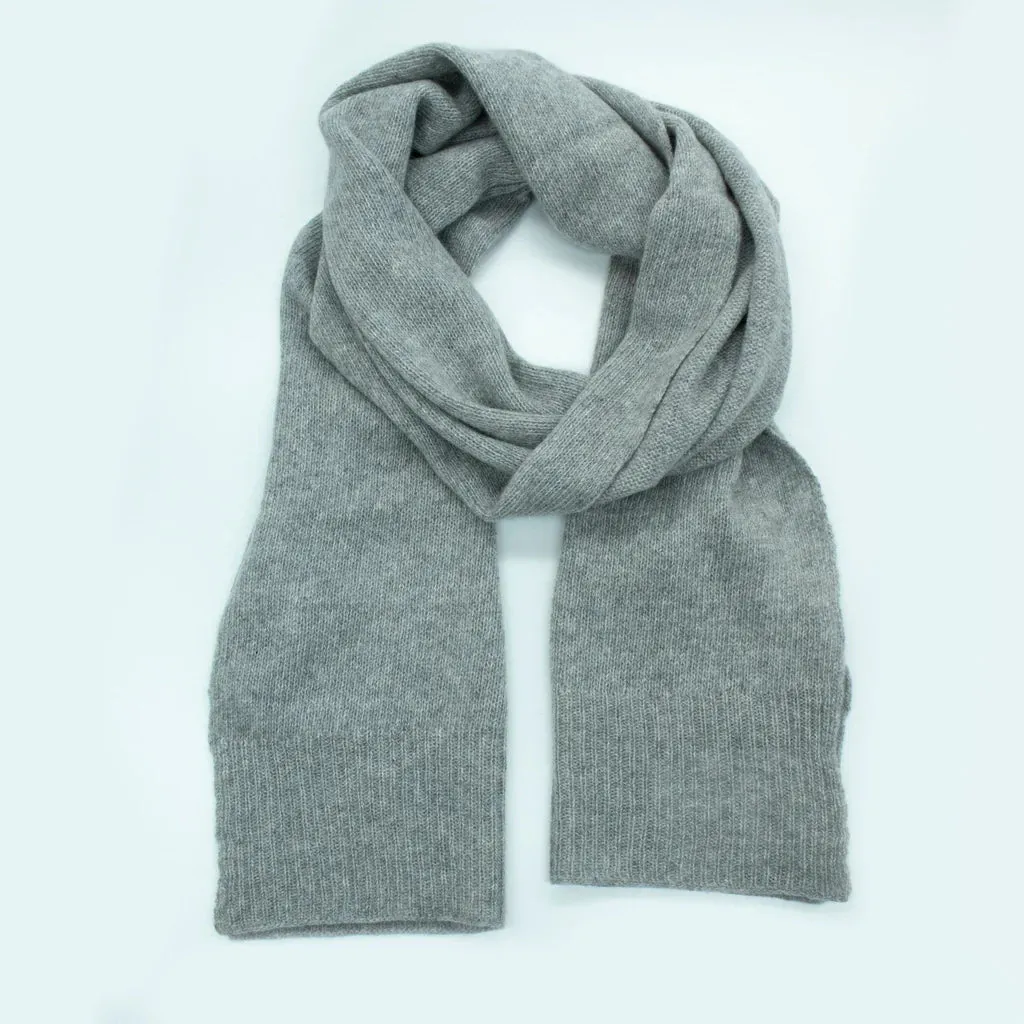 HEATHER Italian Ribbed Edge Cashmere Wrap/Scarf