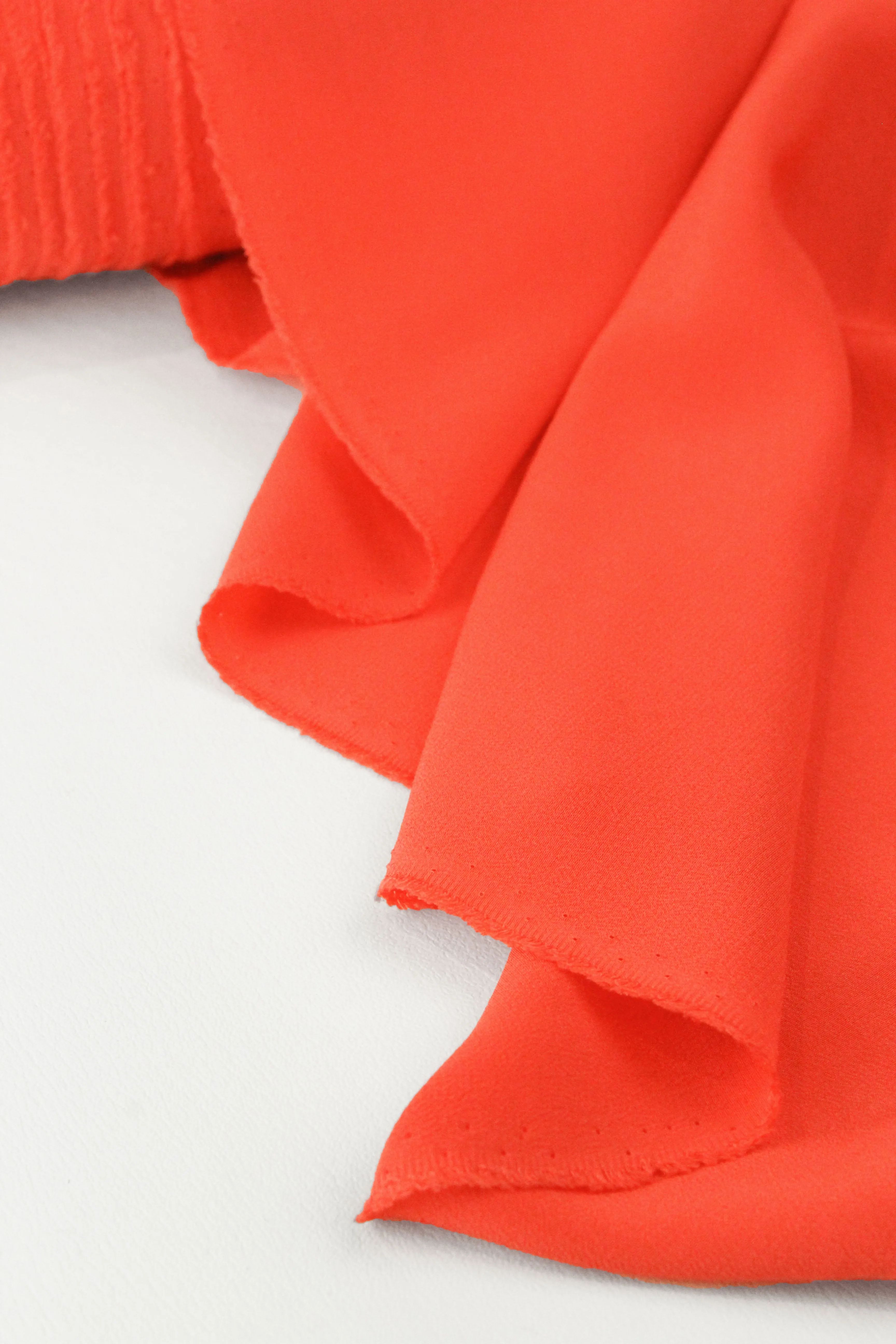 Italian Silk Crepe de Chine | Coral