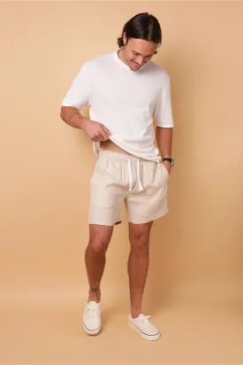 Amalfi Linen Shorts by KORE STUDIOS in Hay Color