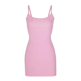 LACE POINTELLE SLIP DRESS | BUBBLE GUM