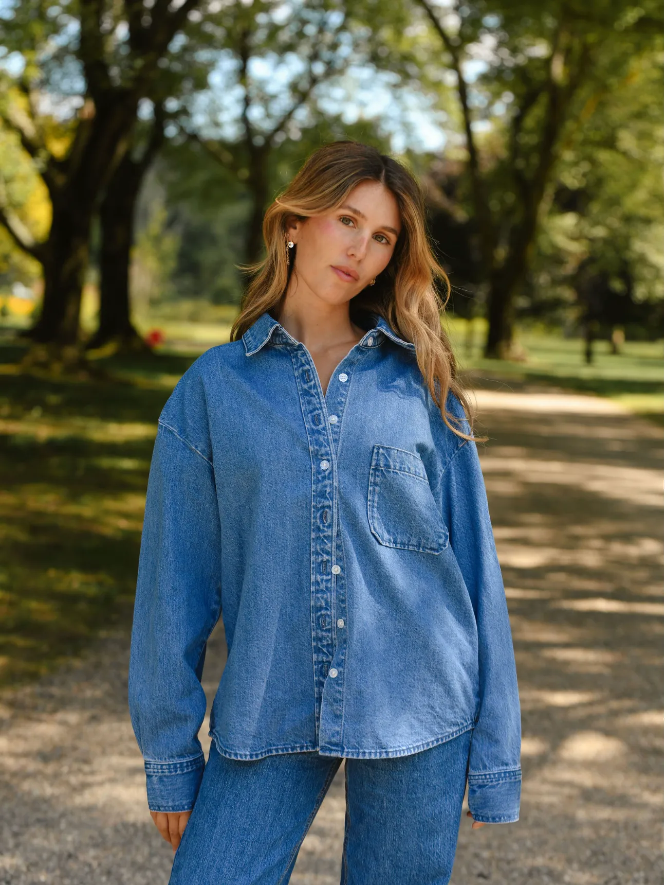 Lightweight Denim Button Down