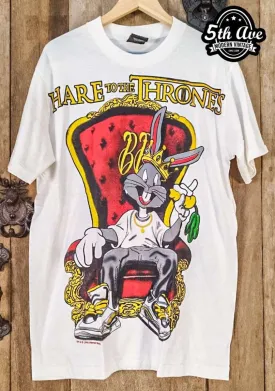 Looney Tunes Bugs Bunny Hare To The Thrones - New Vintage Animation T shirt