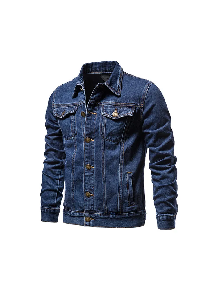 Men'S Slim Fit Denim Cardigan Jacket