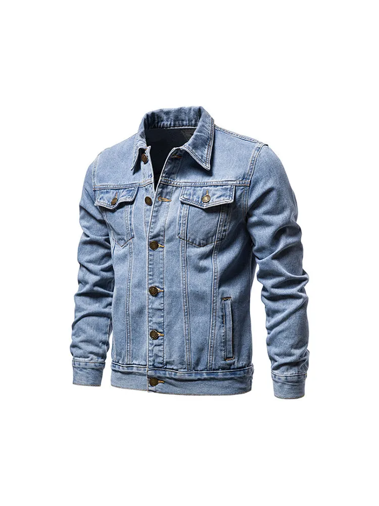 Men'S Slim Fit Denim Cardigan Jacket