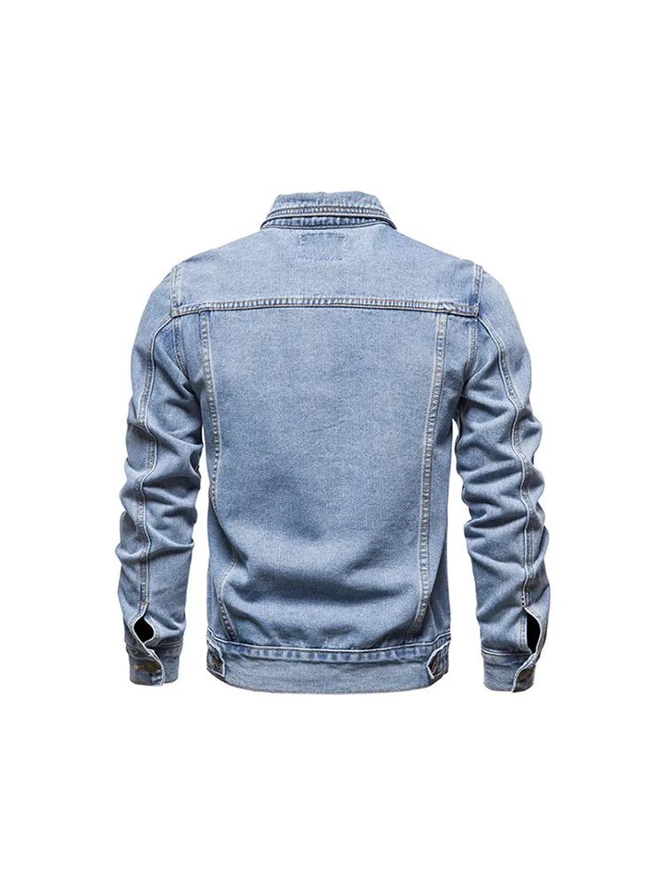 Men'S Slim Fit Denim Cardigan Jacket