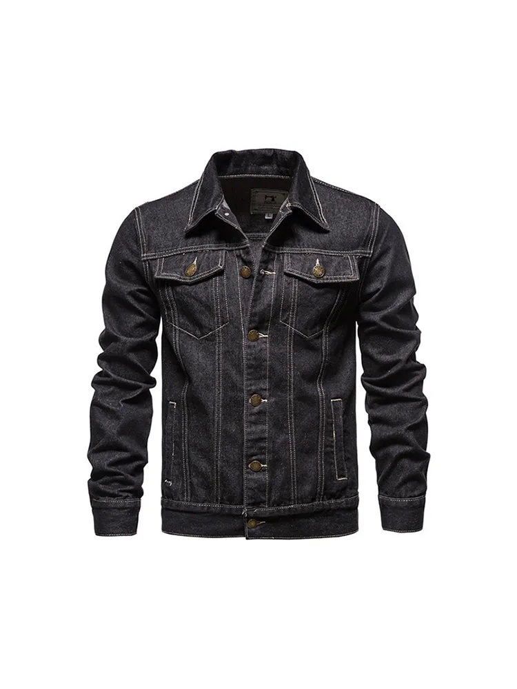 Men'S Slim Fit Denim Cardigan Jacket