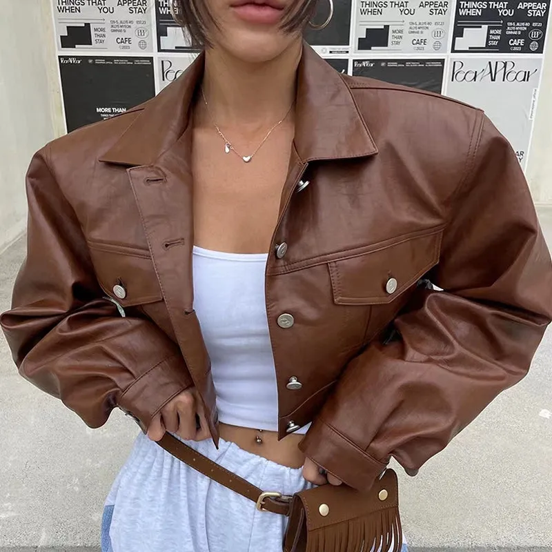 Miana Leather Bomber Jacket