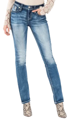 Miss Me Aztec Pattern Shape Mid Jeans