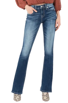 Miss Me Distressed M Chloe Mid Rise Boot Cut Jeans