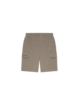 Organic Cotton Blend Cargo Shorts—mushroom