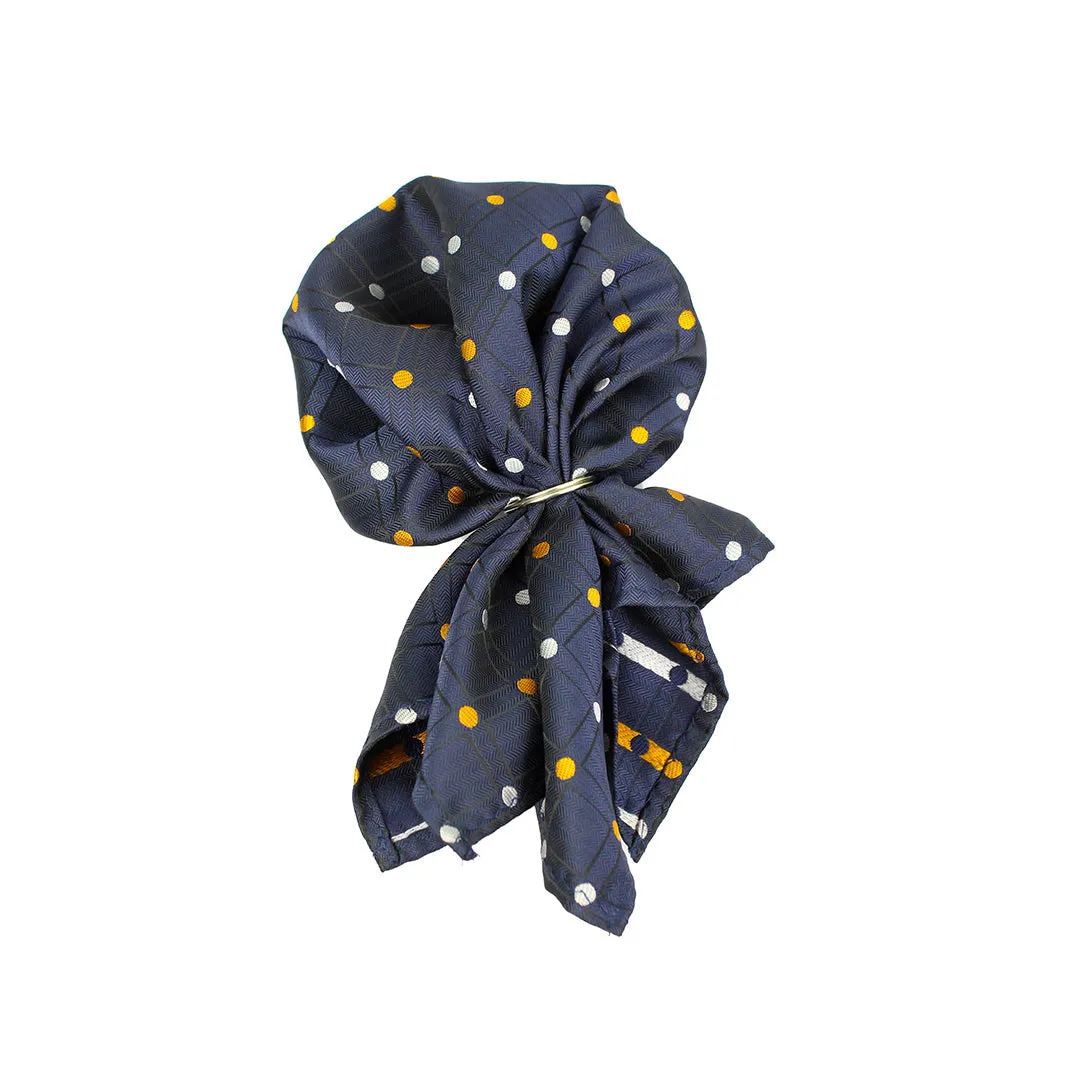 Peluche Dotted Blue Neck Tie & Pocket Square Set for Men