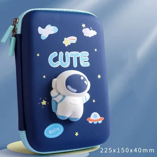 Space Pencil Case - 3D Eva with Cute Squishy Astronaut Pencil Case