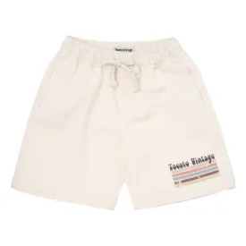 TOCOTO VINTAGE OFF-WHITE DENIM BERMUDA SHORTS