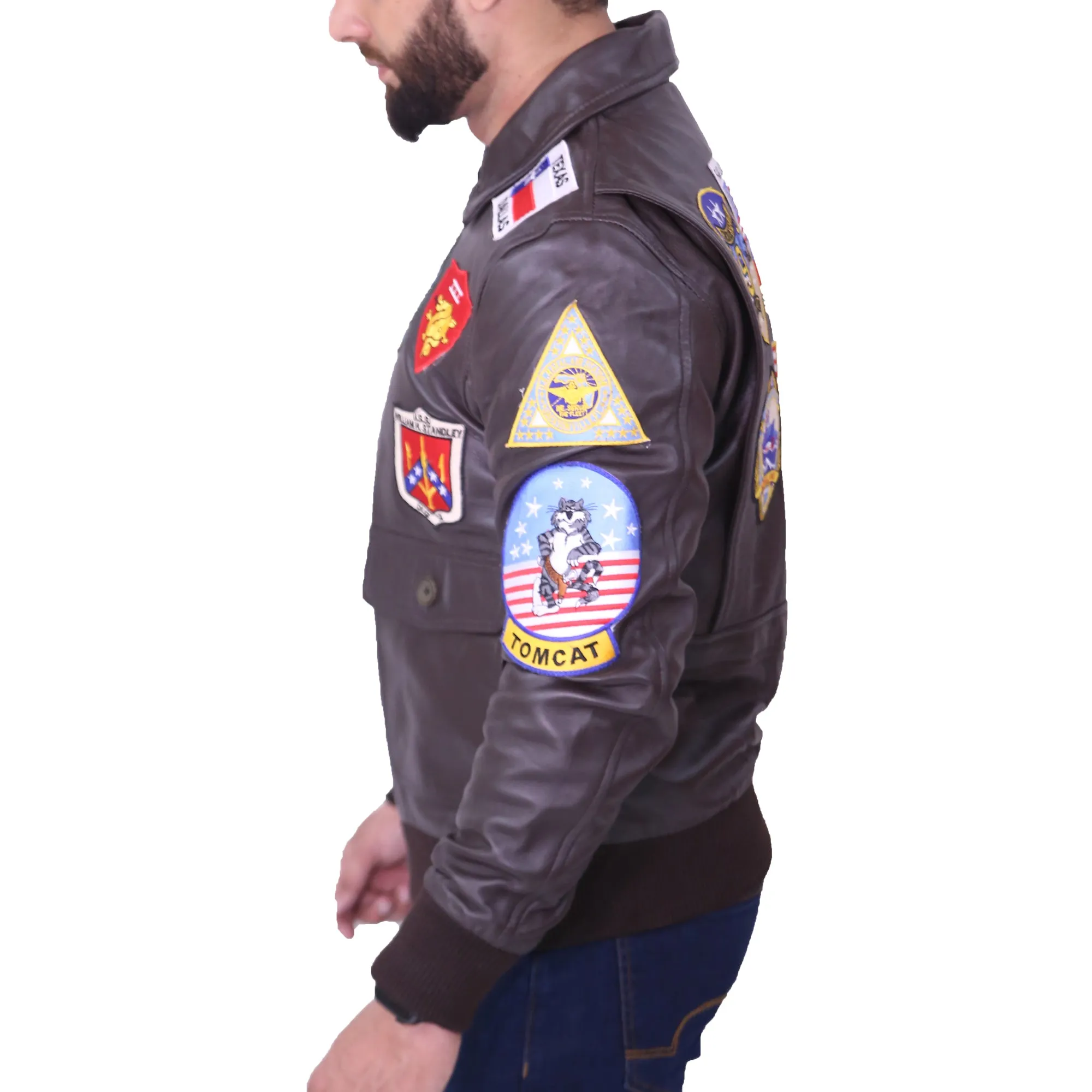 Top Gun G1 Brown Bomber Jacket