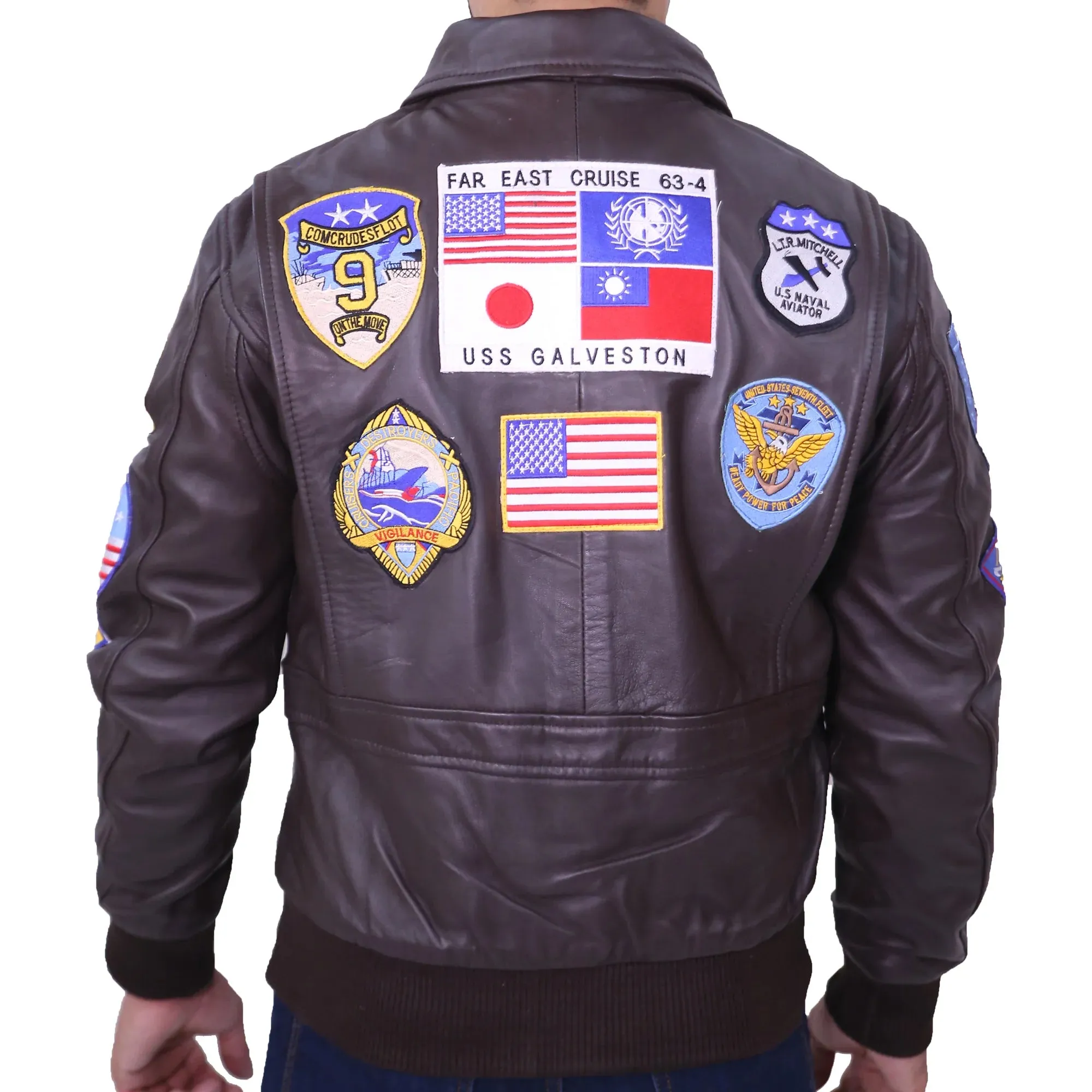 Top Gun G1 Brown Bomber Jacket