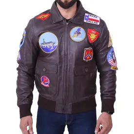 Top Gun G1 Brown Bomber Jacket