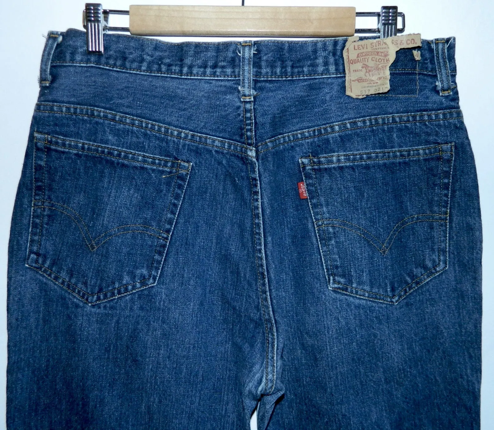 vintage 1980s jeans LEVI'S 517 boot cut dark denim 36 x 31