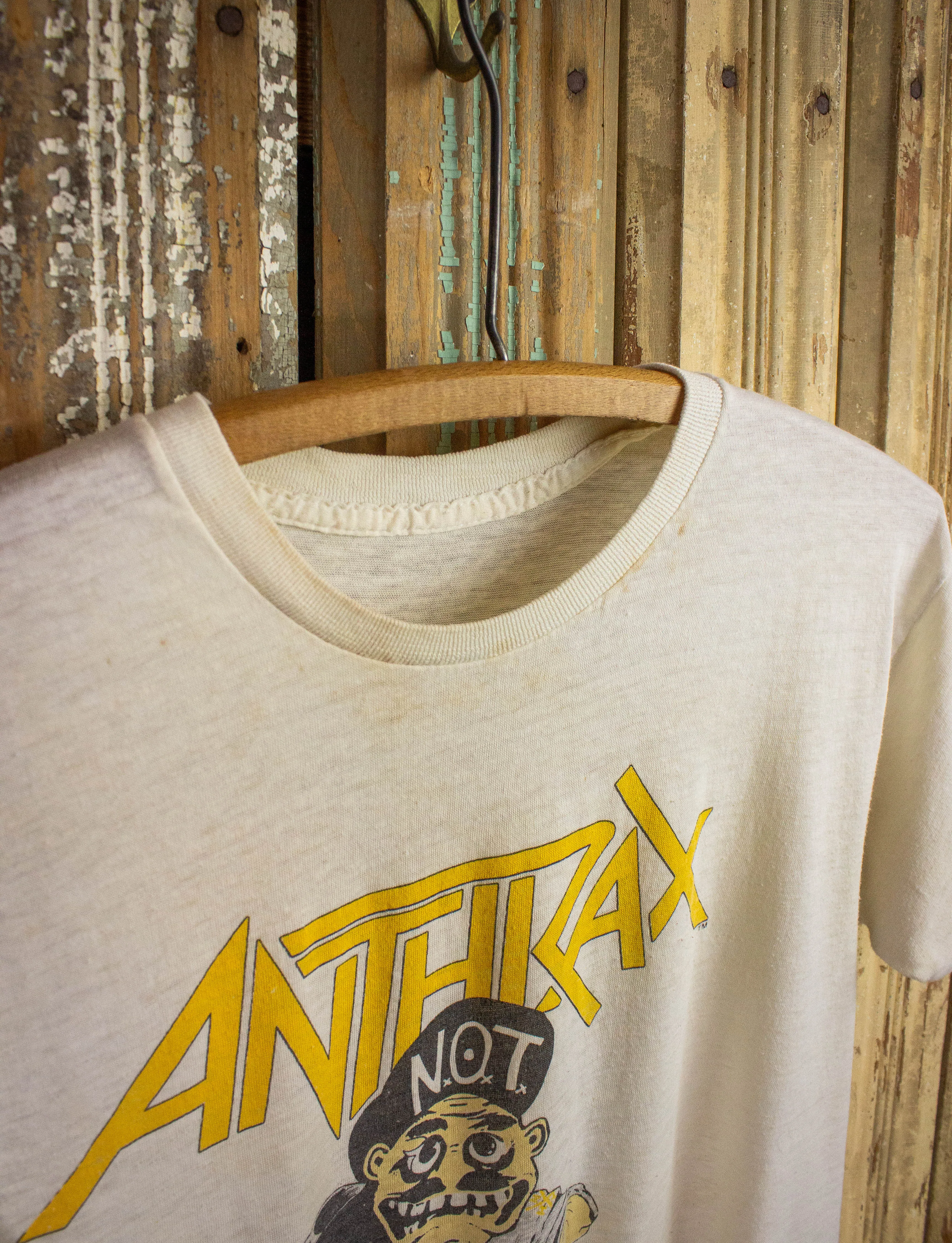 Vintage Anthrax Mosh It Up Concert T Shirt 1987 White Small