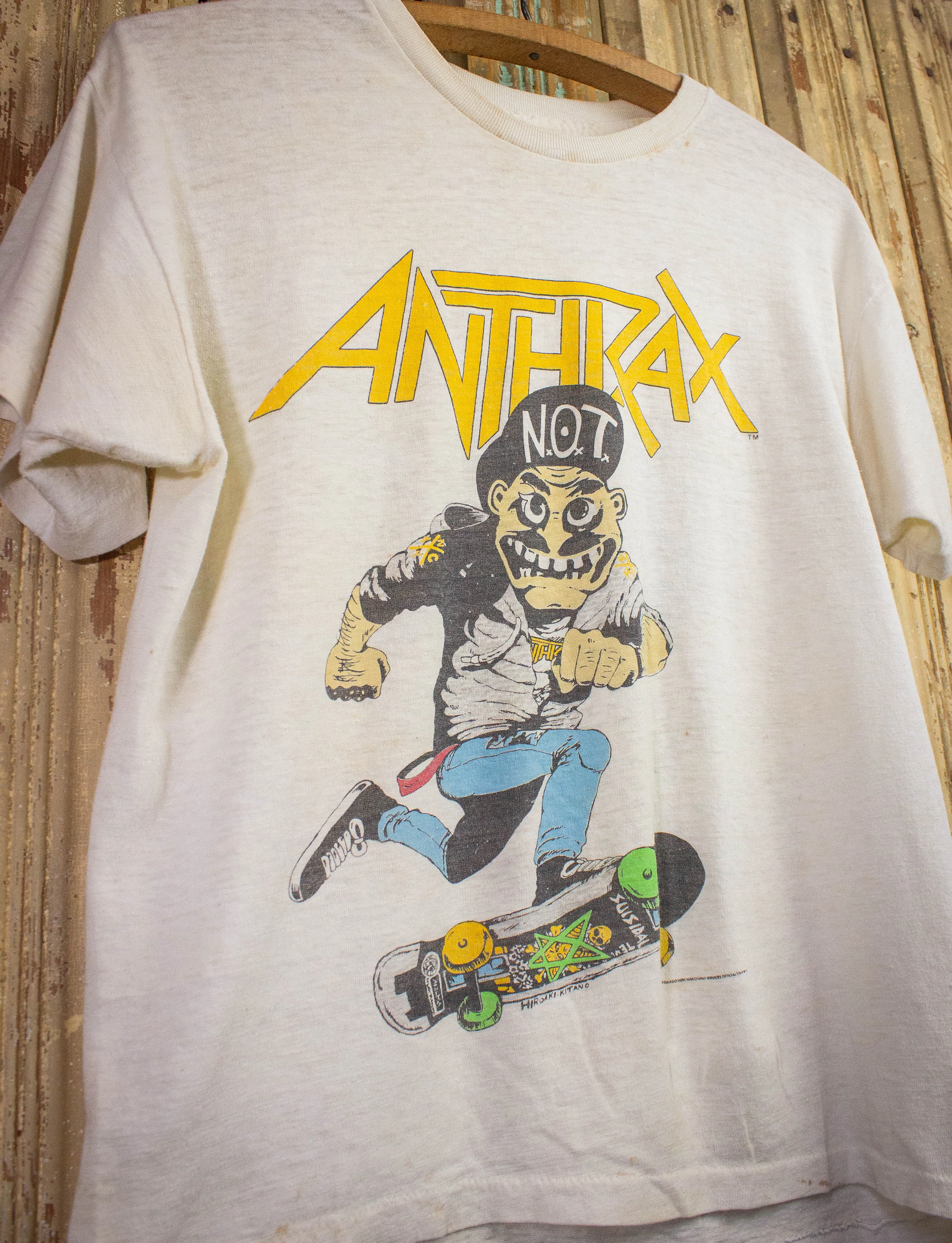 Vintage Anthrax Mosh It Up Concert T Shirt 1987 White Small