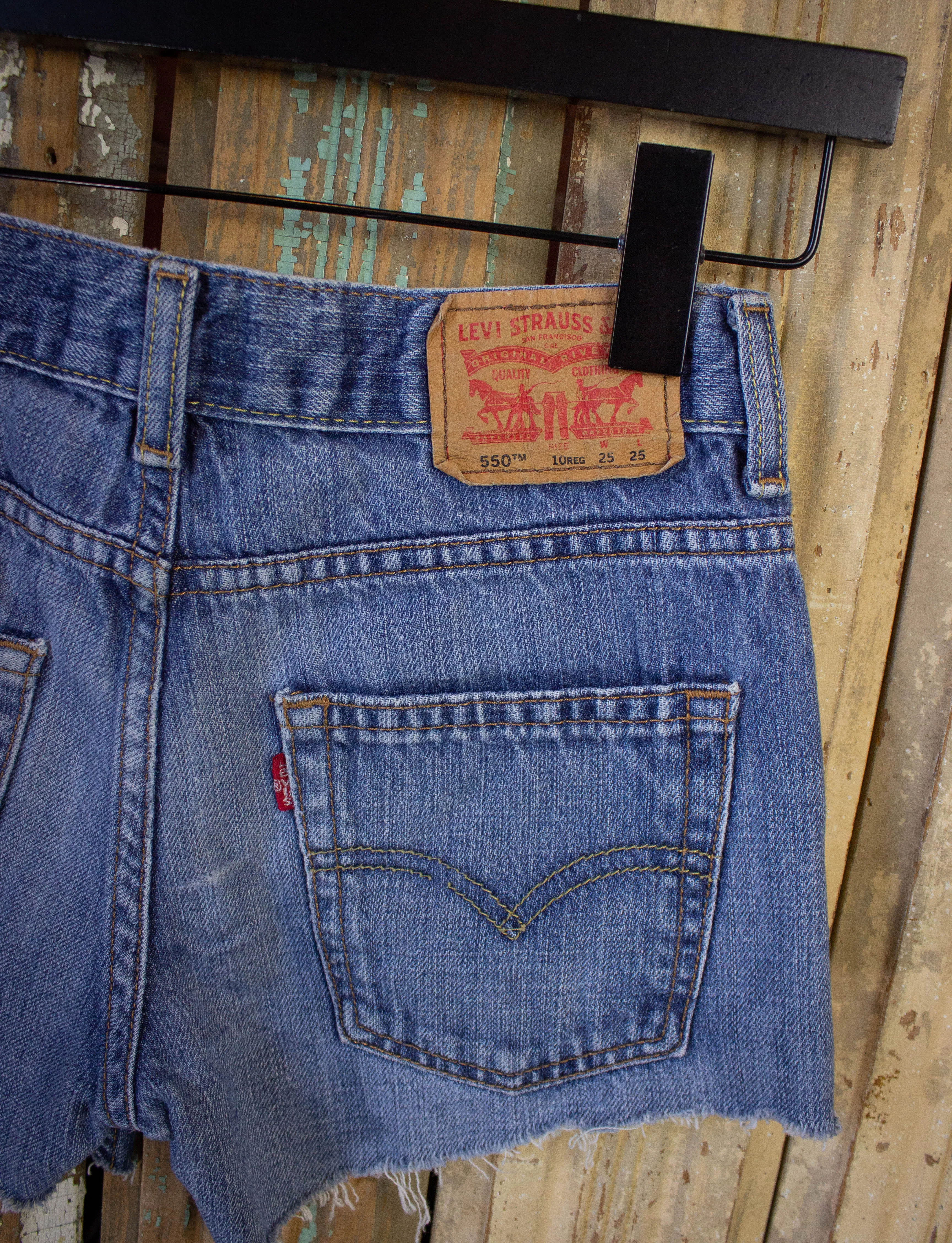 Vintage Levi Strauss 550 Cut Off Light Wash Shorts 25W