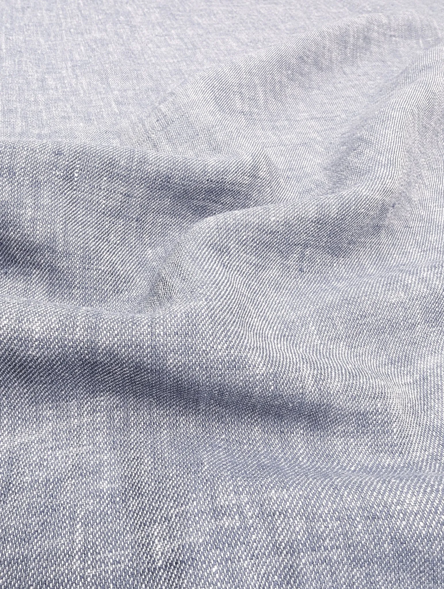 Washed Linen/Cotton Blend - Denim Blue