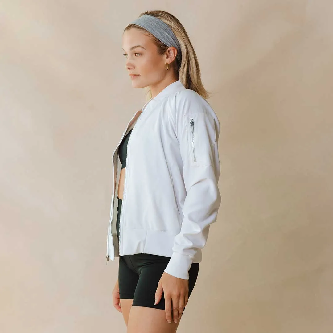 White Bomber Jacket