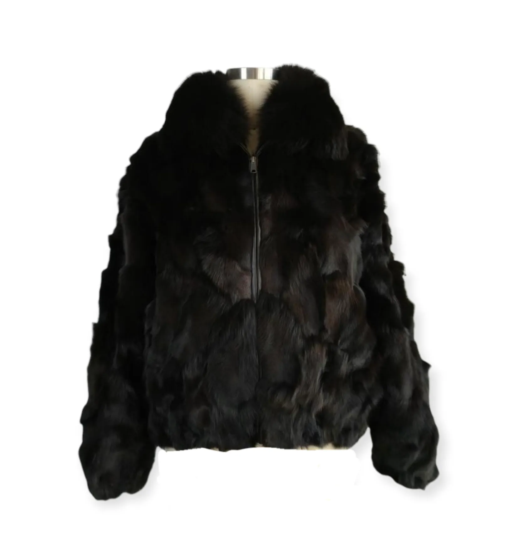 Winter Fur Fox Bomber Jacket