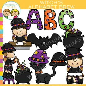 Witch's Alphabet Brew Clip Art