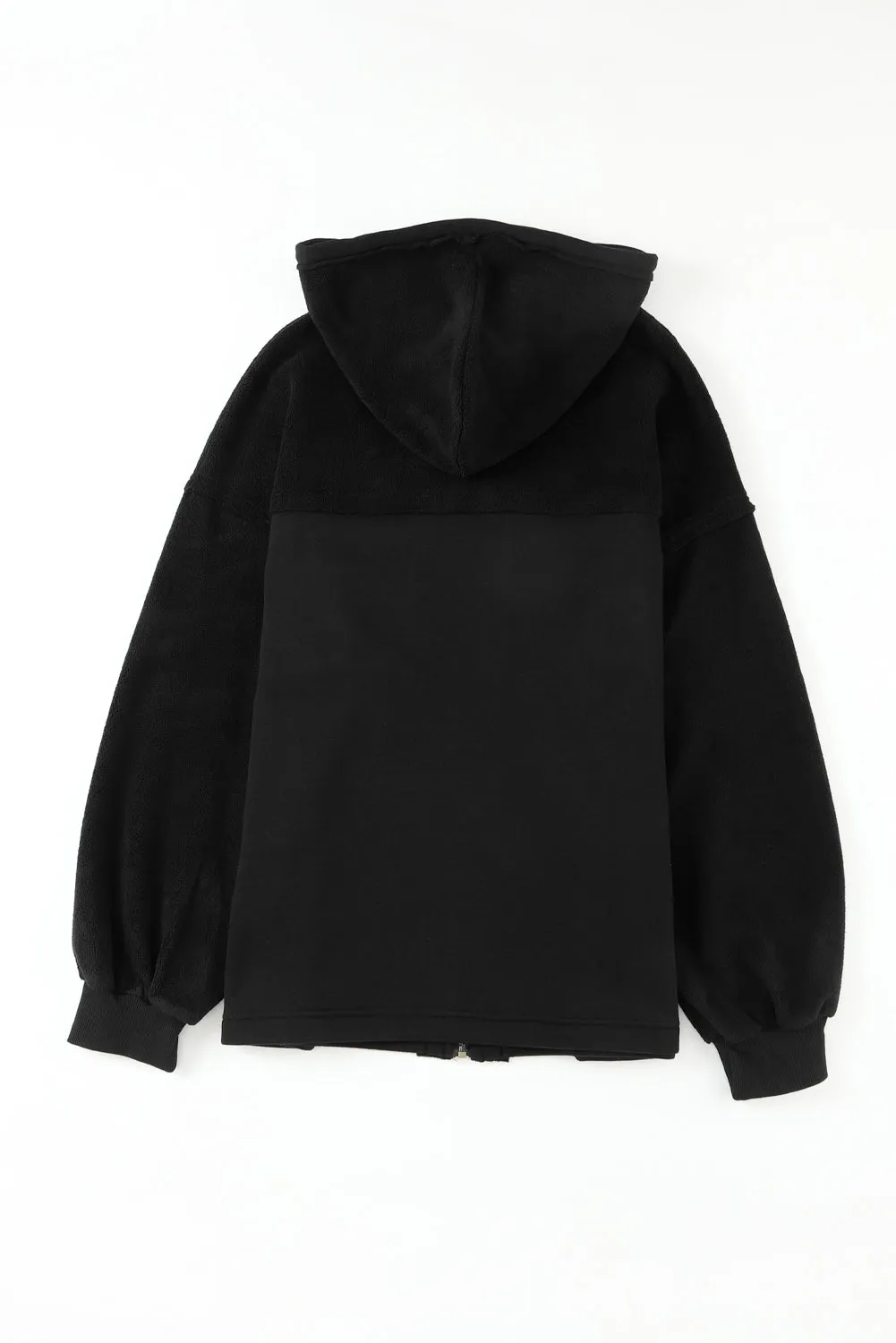 Women's Flap Pocket Drawstring Hooded Zip Up Jacket